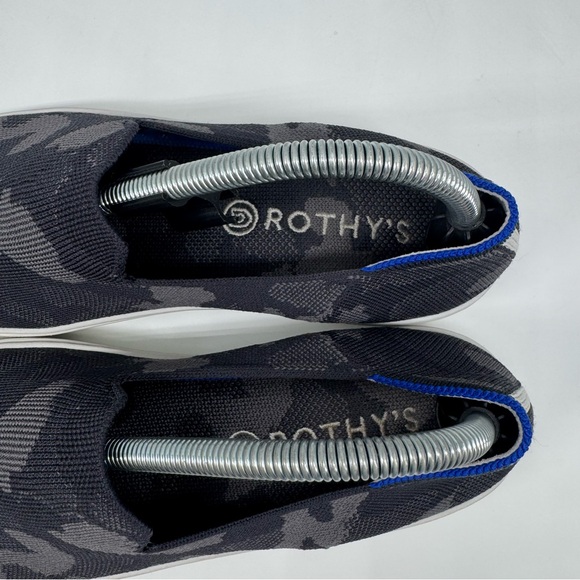 Rothy’s Women’s 9.5 “The Original Slip On Sneaker” in Black Gray Camo Casual - Picture 7 of 10
